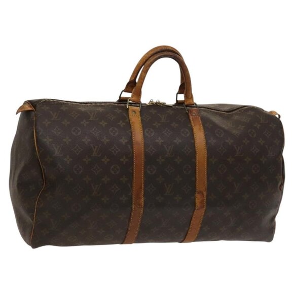 LOUIS VUITTON Monogram Keepall 55 Boston Bag LV Auth - Picture 1 of 16